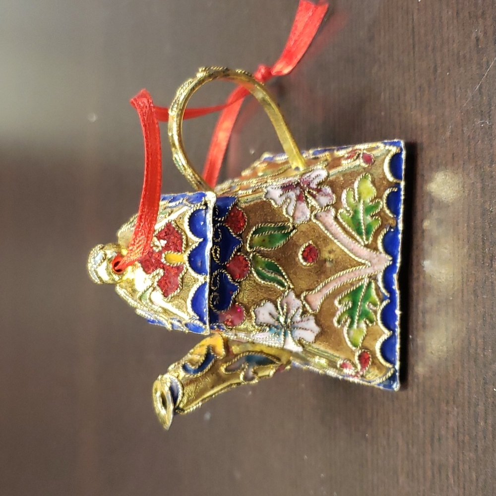 Egyptian Cloisonne Teapot Ornament